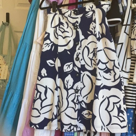 NWOT Anthropologie Maeve Amiens Flounced Skirt Knee Length - Picture 4 of 5